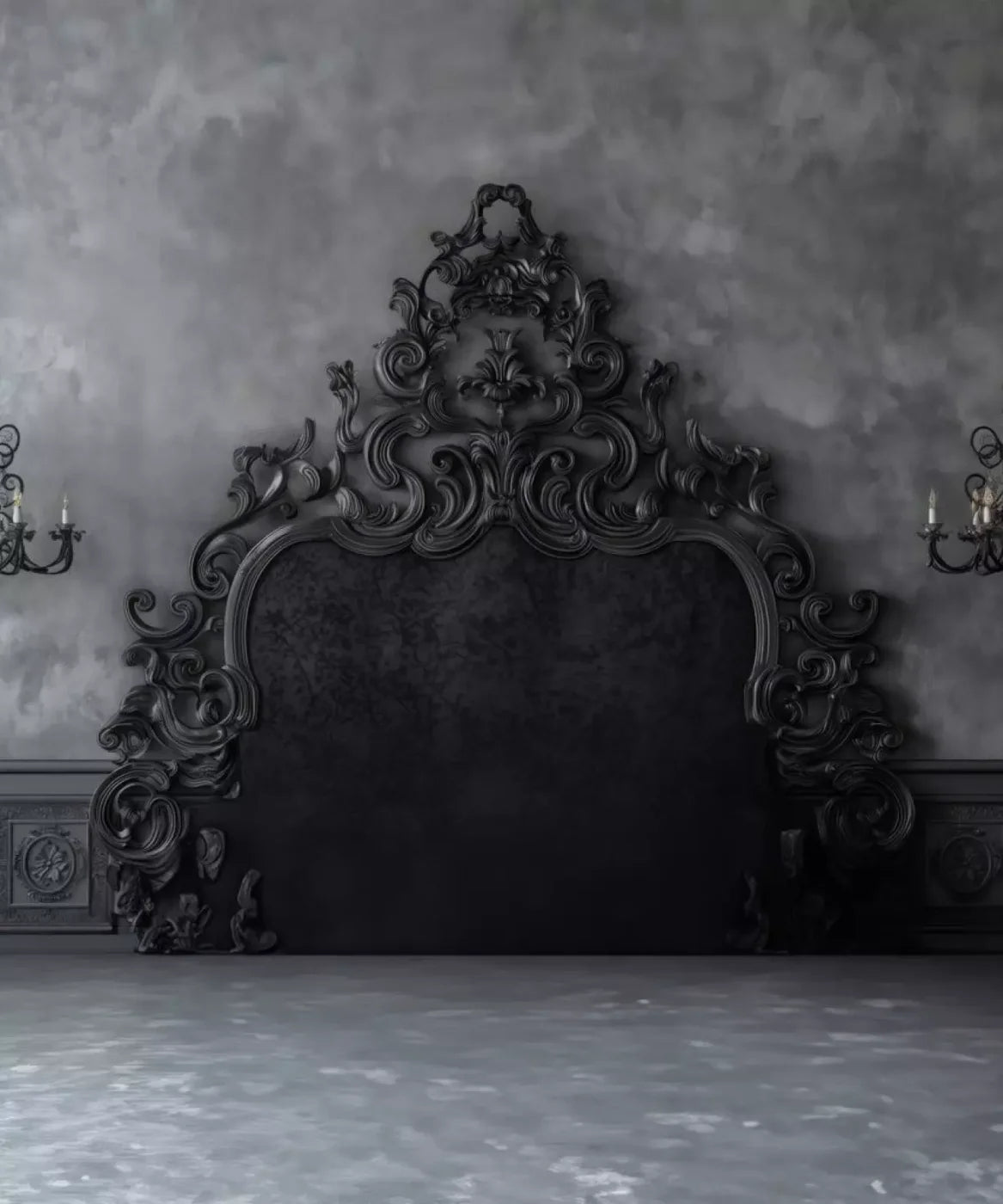 HeadBoard, Black Backdrop for Photography