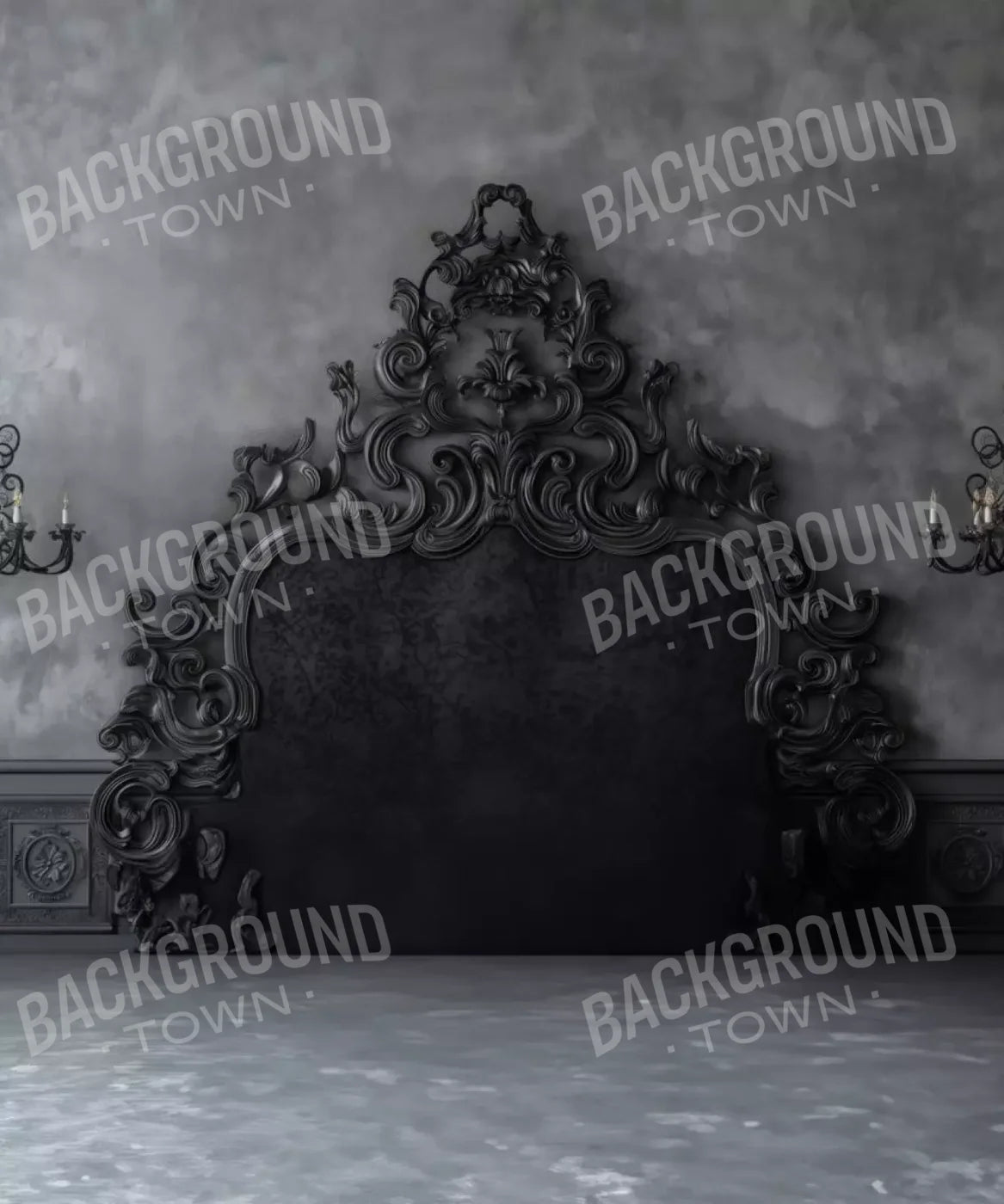 HeadBoard, Black Backdrop for Photography
