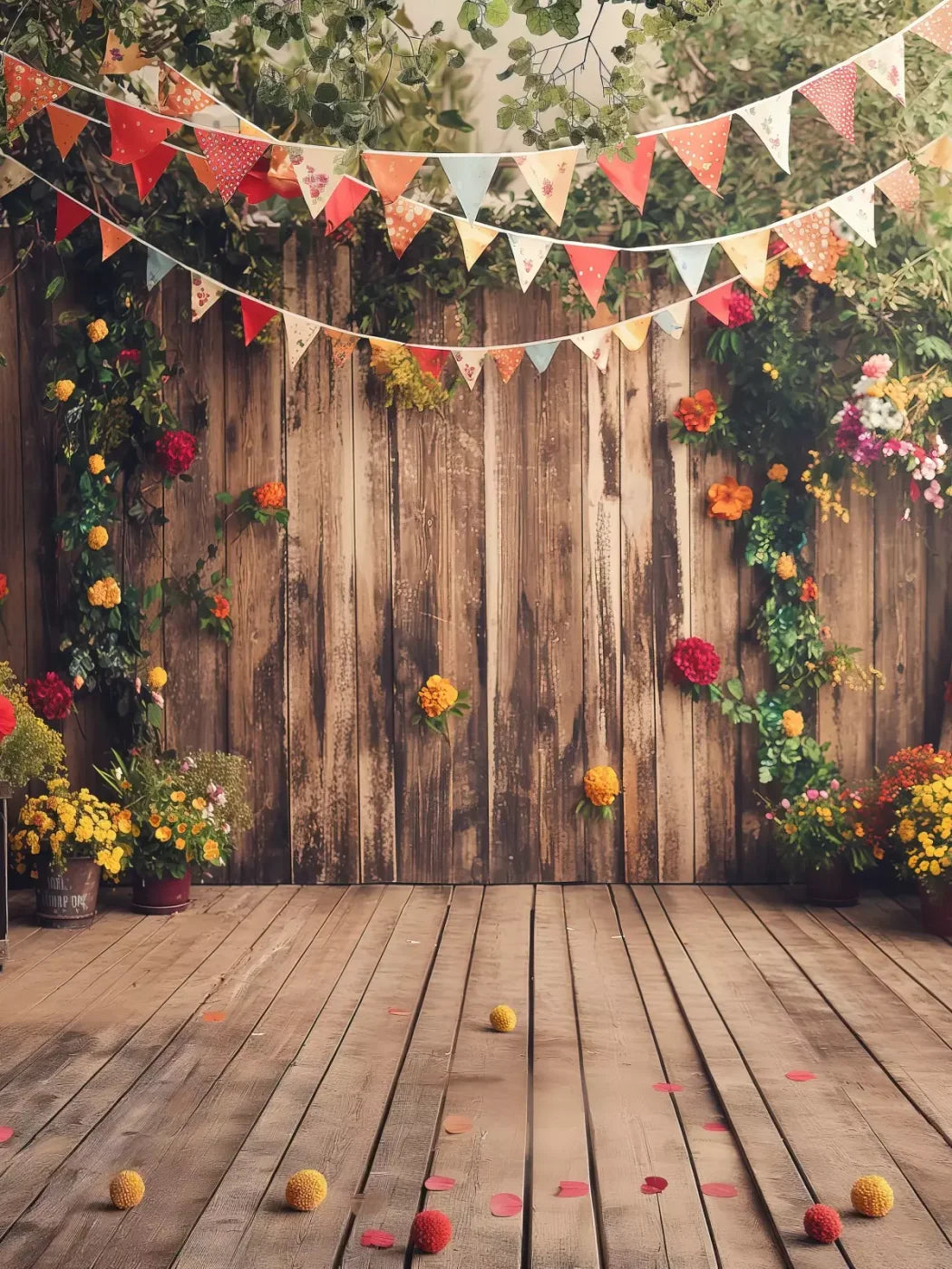 Garden Both 6’X8’ Fleece (72 X 96 Inch) Backdrop