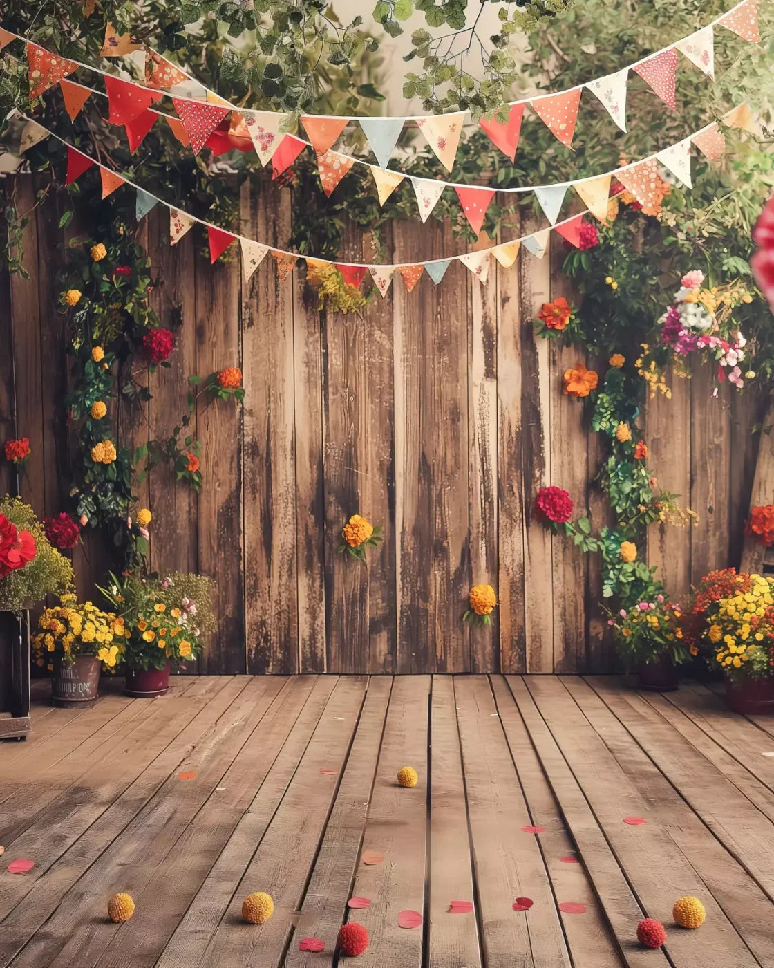 Garden Both 8’X10’ Fleece (96 X 120 Inch) Backdrop
