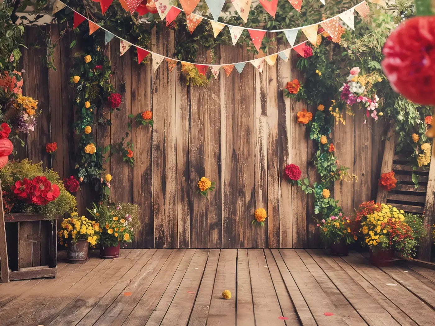 Garden Both 8’X6’ Fleece (96 X 72 Inch) Backdrop