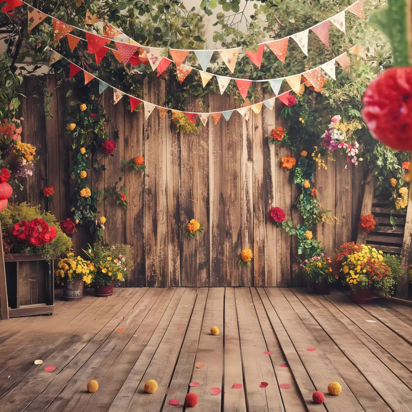 Garden Both 8’X8’ Fleece (96 X Inch) Backdrop