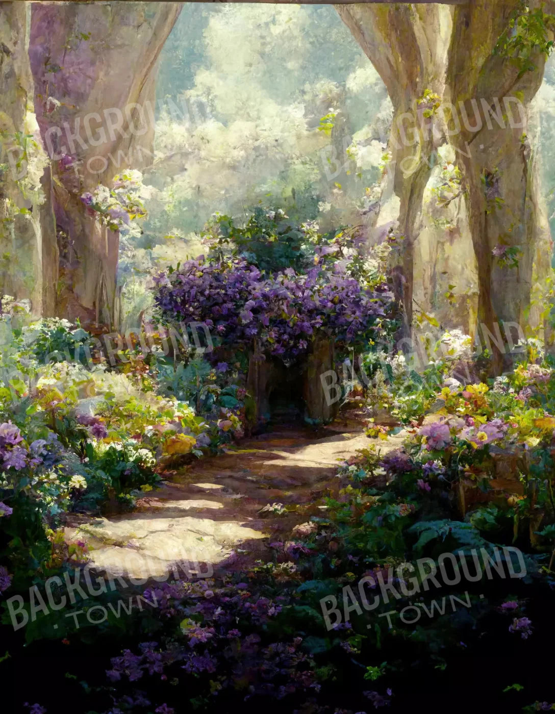Garden Of Paradise 6X8 Fleece ( 72 X 96 Inch ) Backdrop