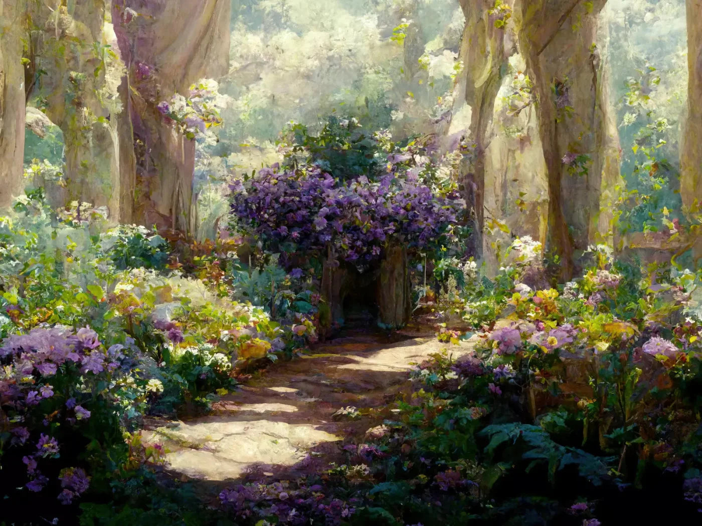 Garden Of Paradise 7X5 Ultracloth ( 84 X 60 Inch ) Backdrop