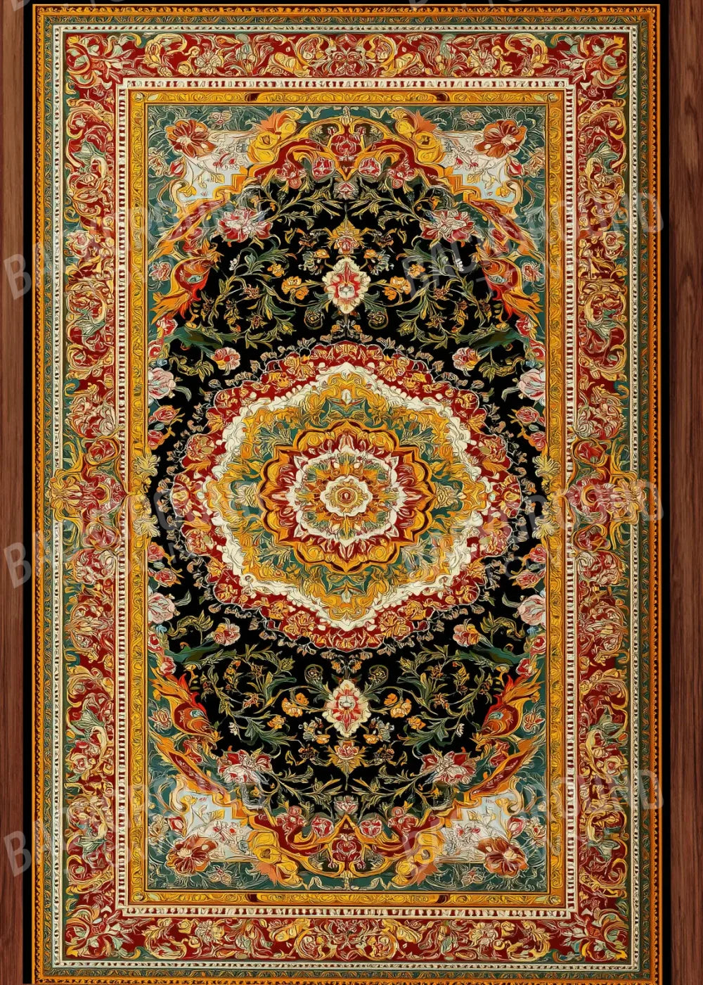 Garden Of Persia RubberMat Floor 5’x7’ RubberMat Floor (60 x 84 inch) Backdrop