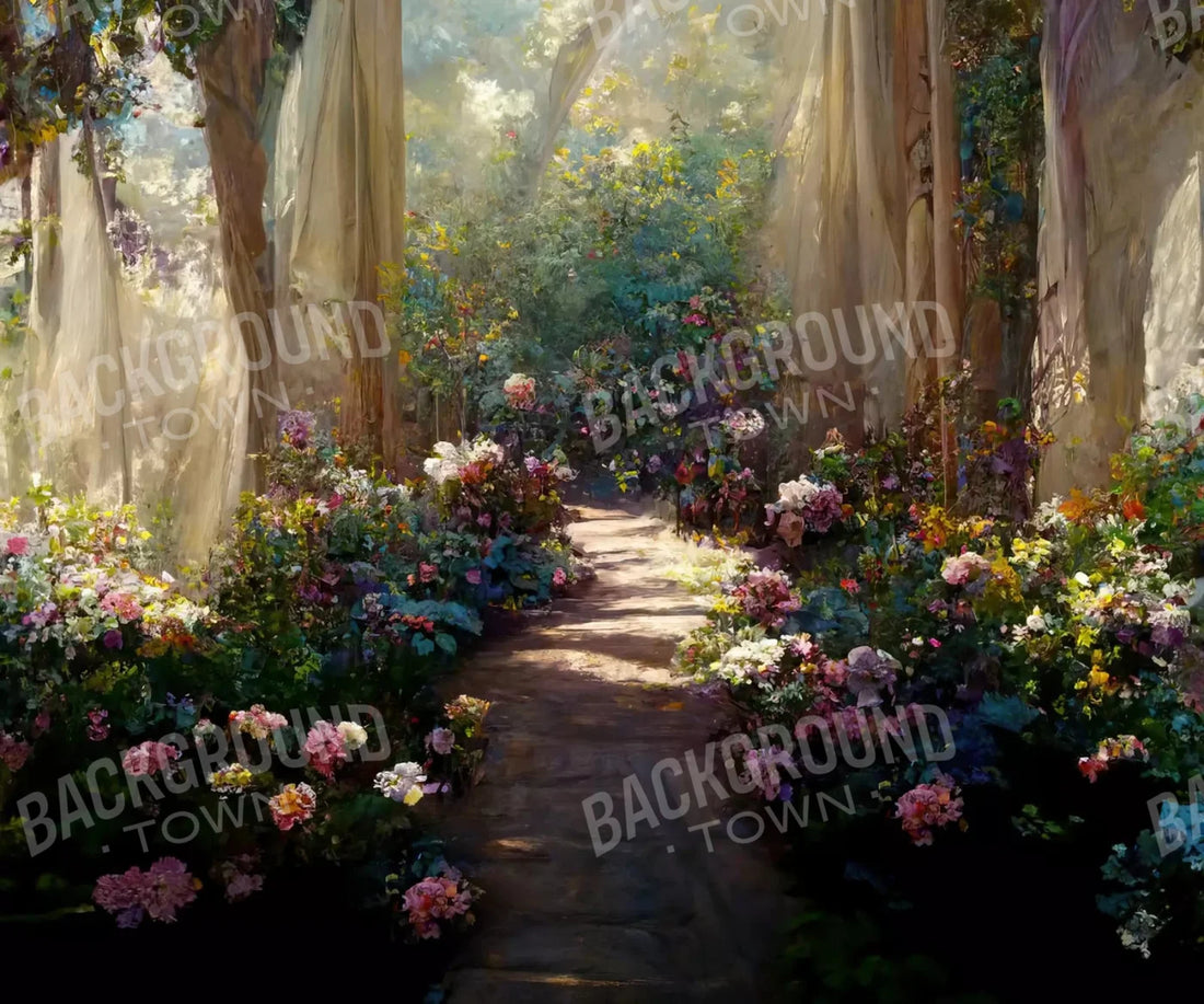 Garden Path 5X42 Fleece ( 60 X 50 Inch ) Backdrop