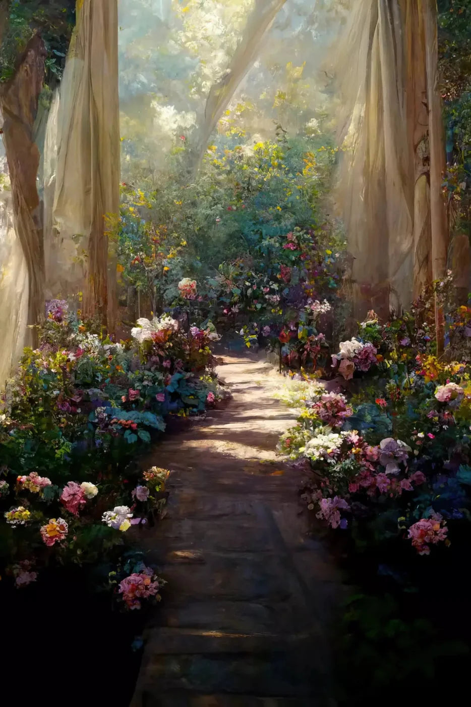 Garden Path Backdrop