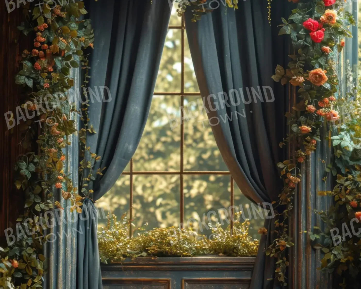 Garden Room 5’x4’ RubberMat Floor (60 x 48 inch) Backdrop