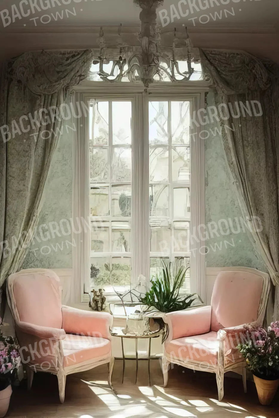 Garden Room I 5X8 Ultracloth ( 60 X 96 Inch ) Backdrop