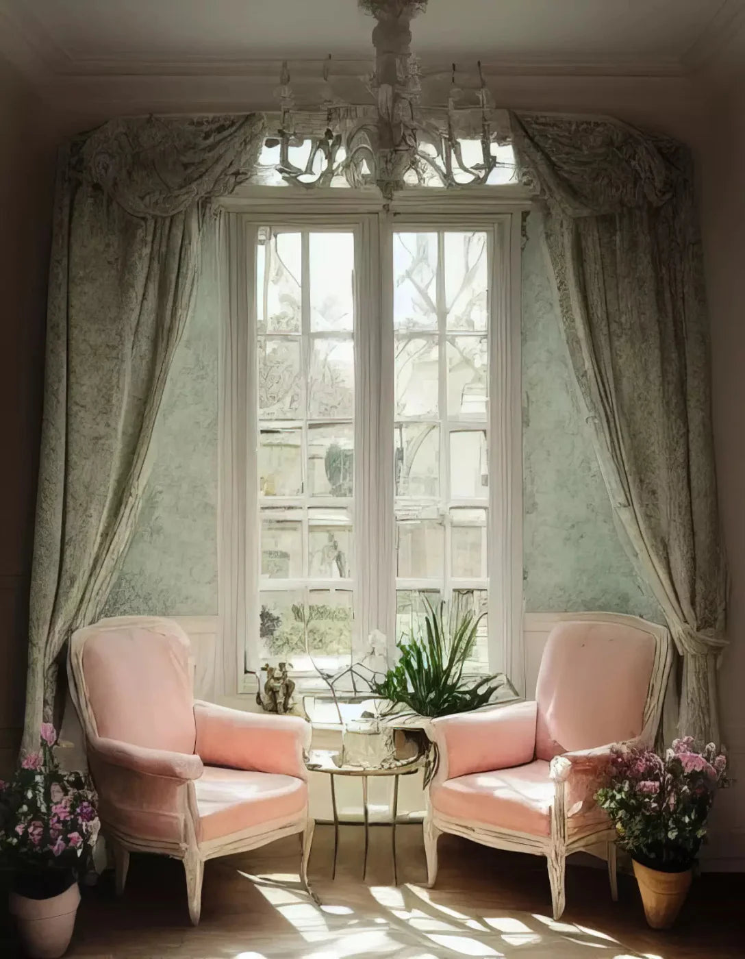 Garden Room I 6X8 Fleece ( 72 X 96 Inch ) Backdrop