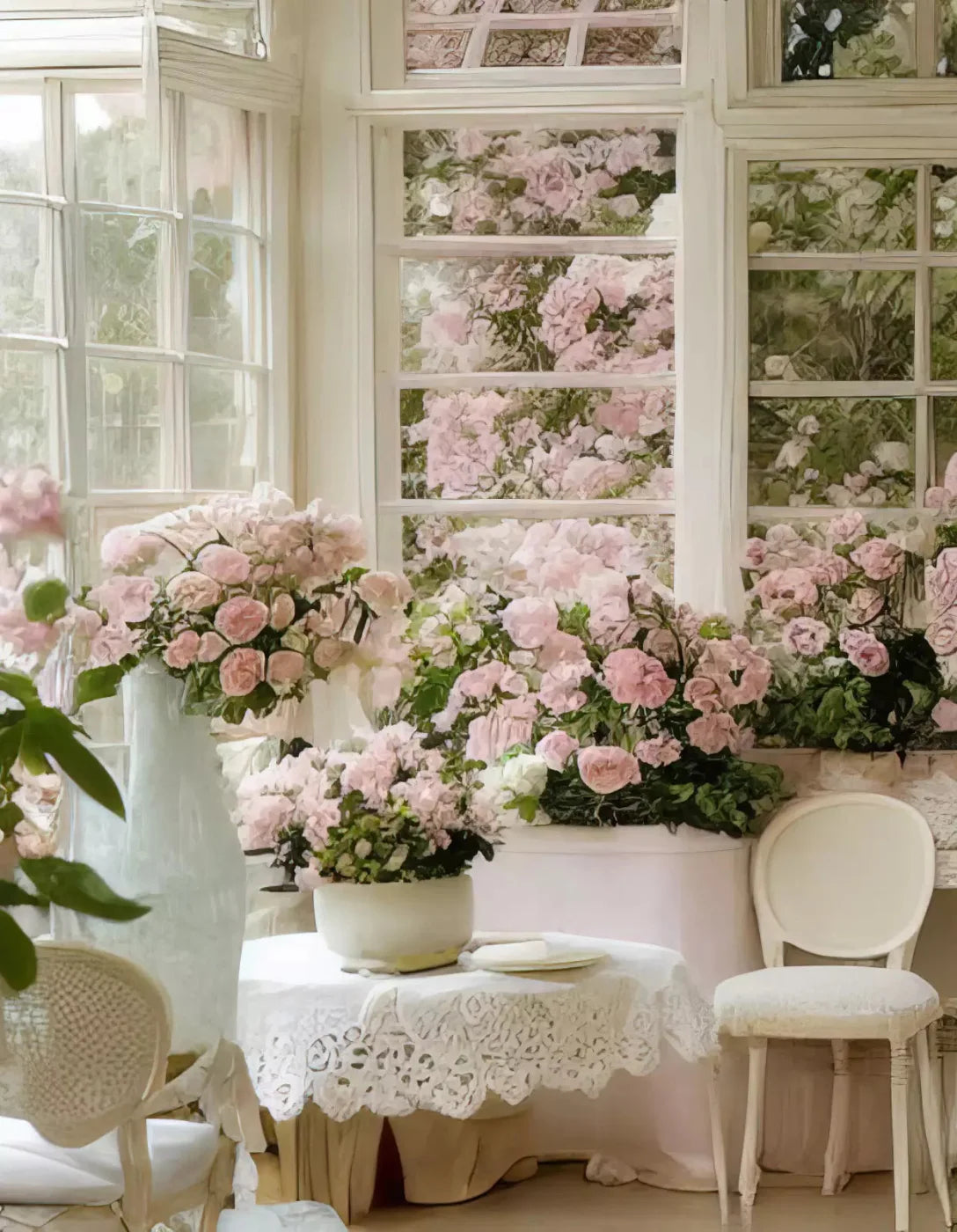 Garden Room Iv 6X8 Fleece ( 72 X 96 Inch ) Backdrop