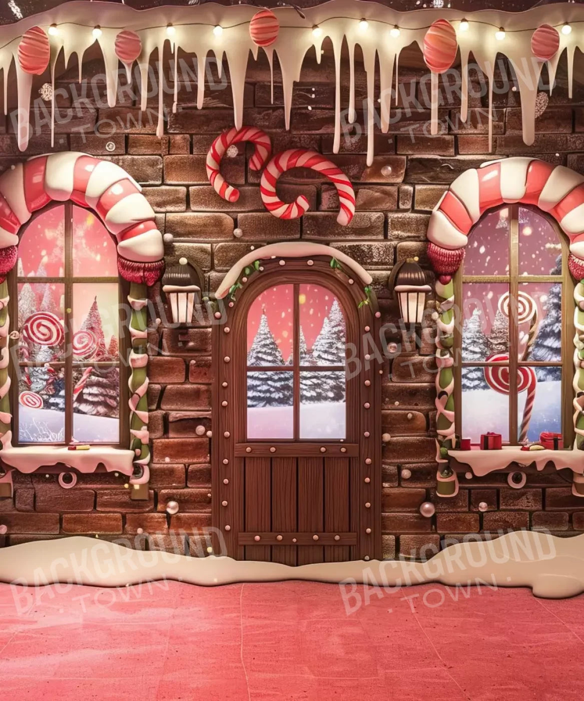 Gingerbread Entry I 10’X12’ Ultracloth (120 X 144 Inch) Backdrop