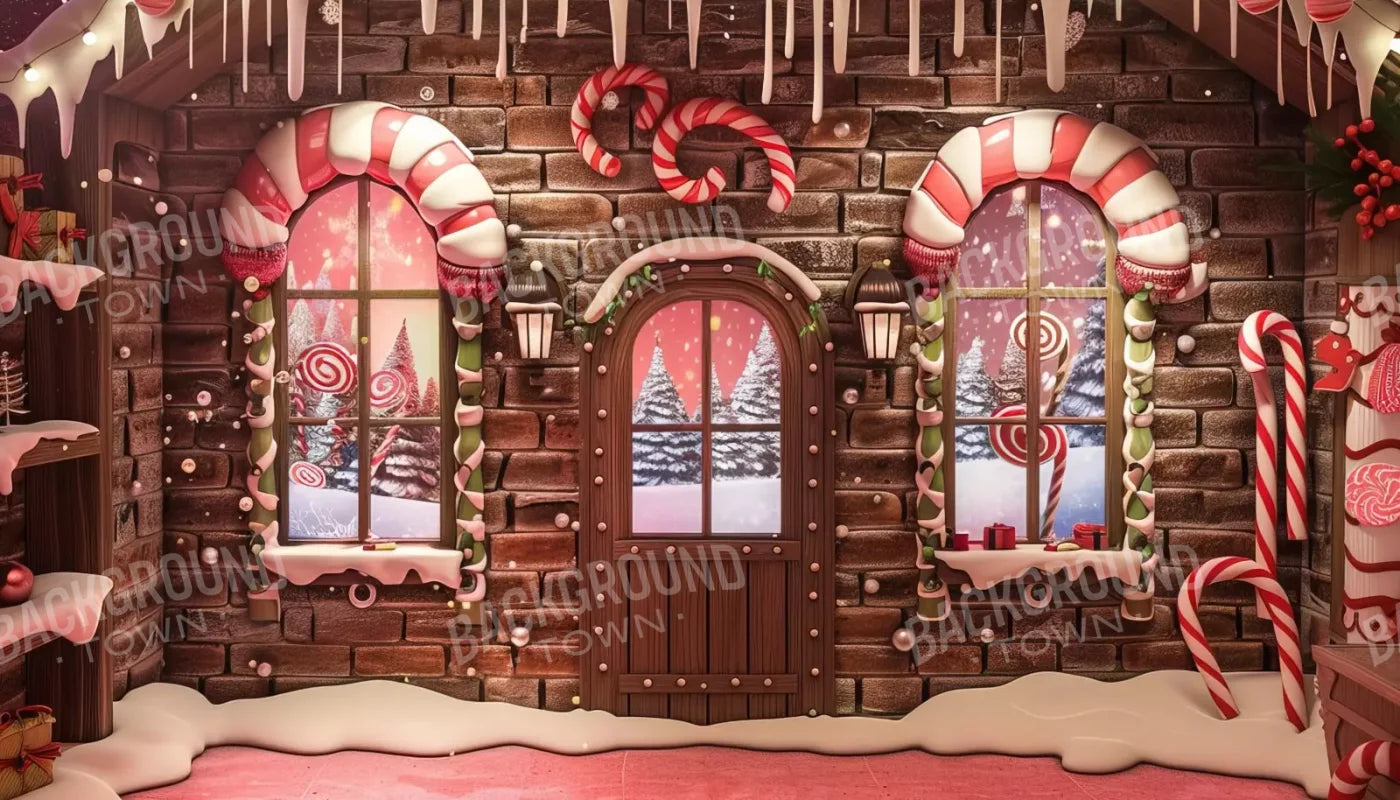 Gingerbread Entry I 14’X8’ Ultracloth (168 X 96 Inch) Backdrop