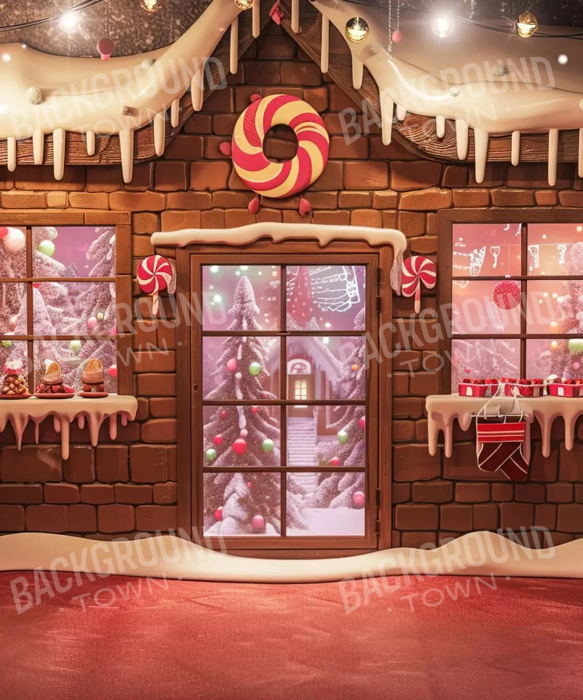 Brown , Pink , White , Red Backdrop for Photography