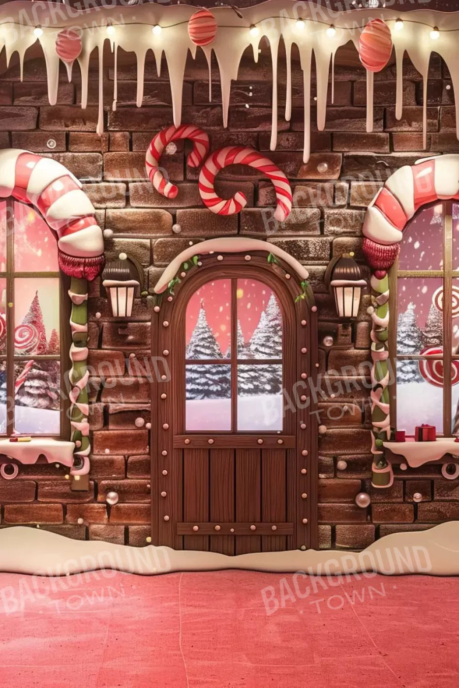 Gingerbread Entry I 8’X12’ Ultracloth (96 X 144 Inch) Backdrop