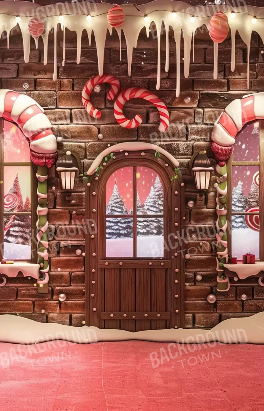 Gingerbread Entry I 9’X14’ Ultracloth (108 X 168 Inch) Backdrop
