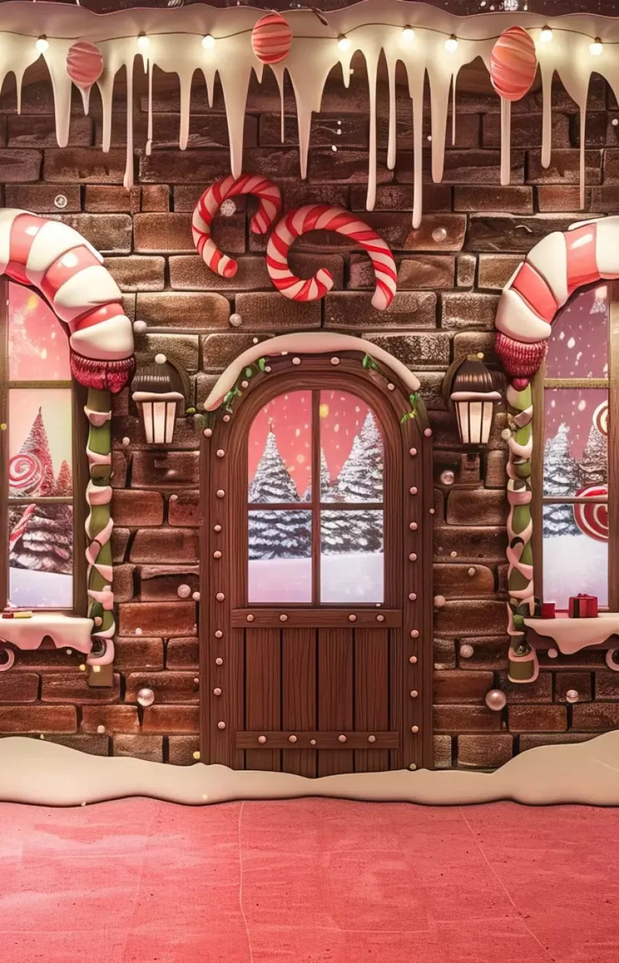 Gingerbread Entry I 9’X14’ Ultracloth (108 X 168 Inch) Backdrop