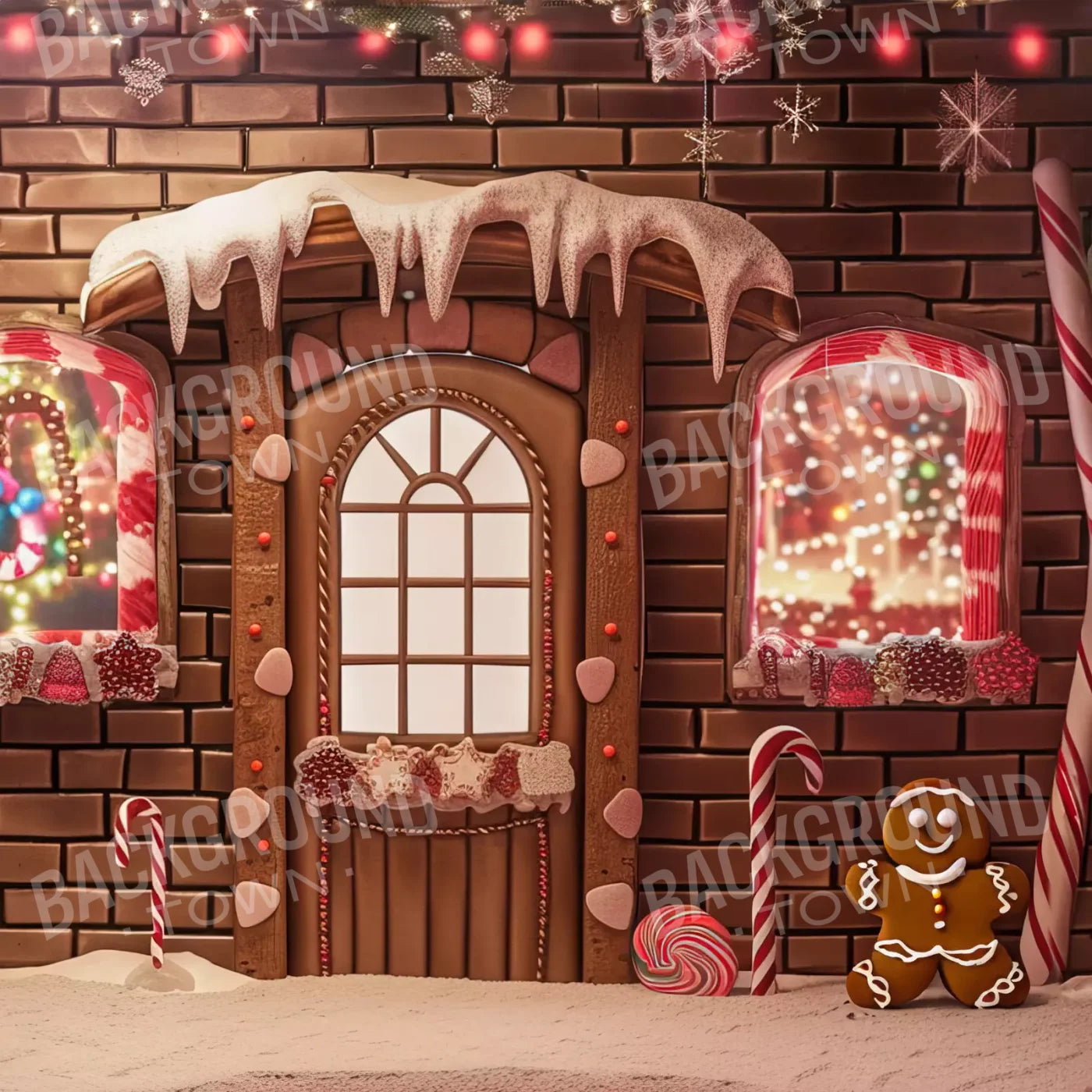 Brown Christmas Backdrop for Photography