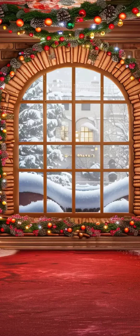 Gingerbread Window Ii 5’X12’ Ultracloth For Westcott X-Drop (60 X 144 Inch) Backdrop