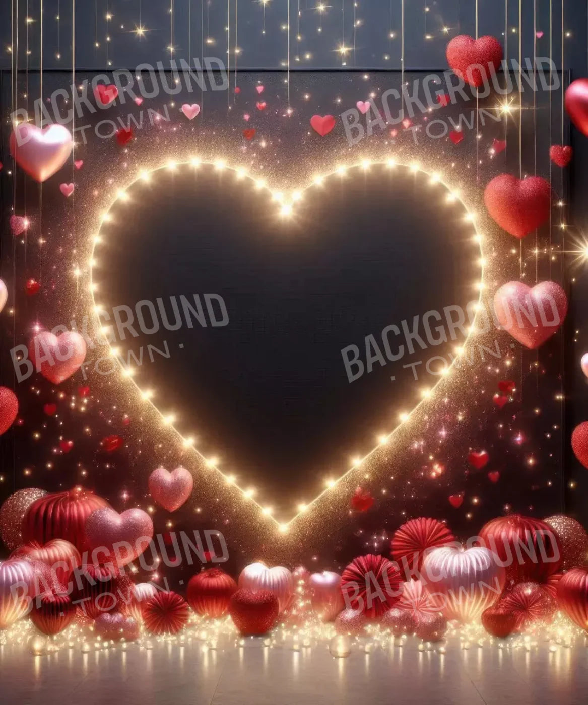 Red Pink Black Backdrop for Photography