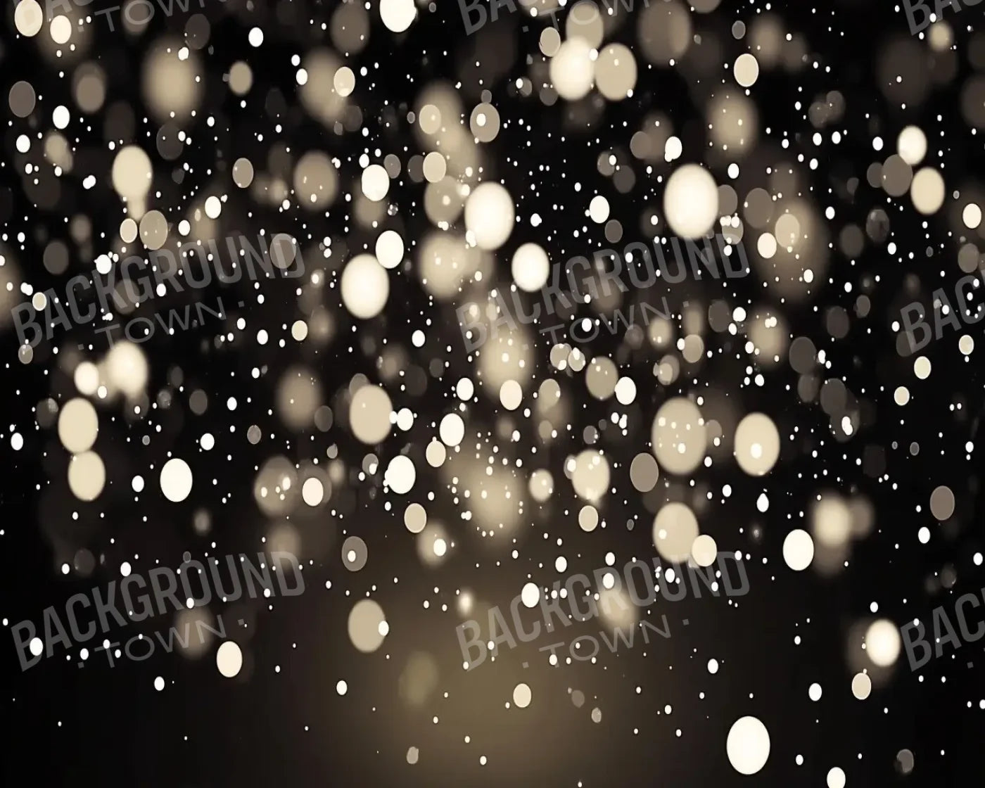 Gold Bokeh On Black 10’x8’ Fleece (120 x 96 inch) Backdrop