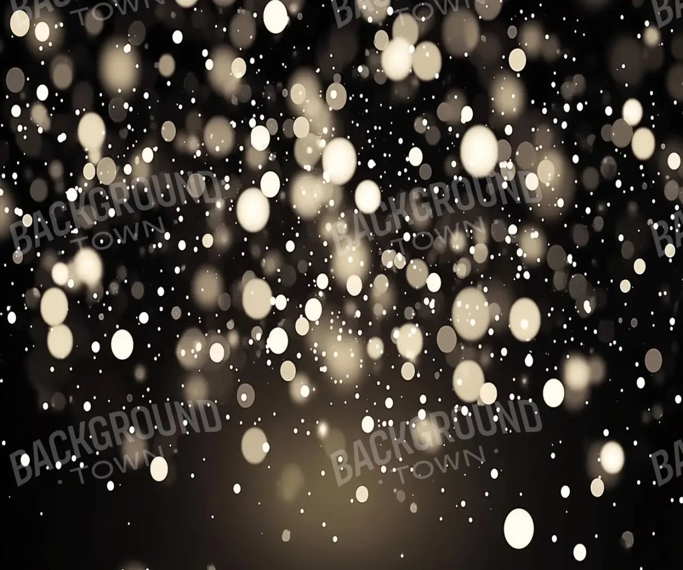 Gold Bokeh On Black 12’x10’ UltraCloth (144 x 120 inch) Backdrop