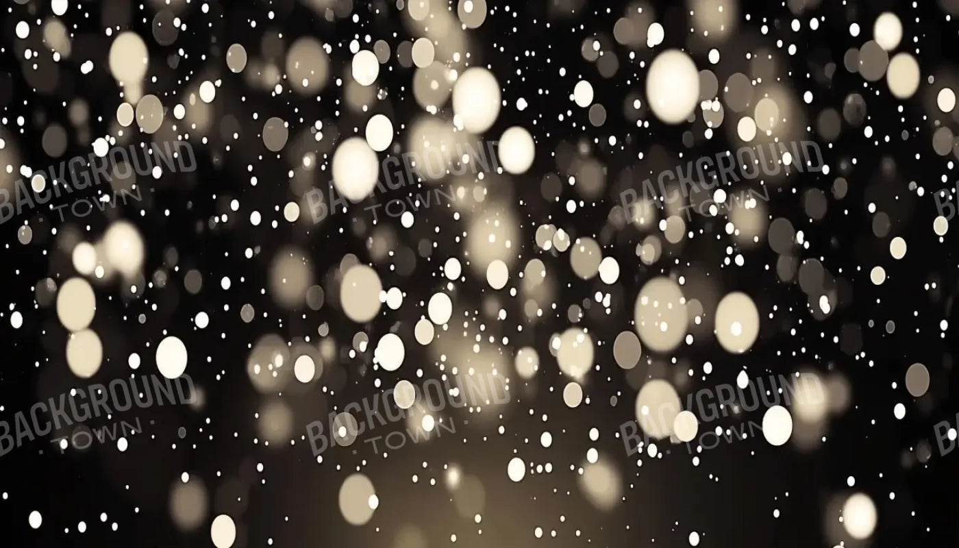 Gold Bokeh On Black 14’x8’ UltraCloth (168 x 96 inch) Backdrop