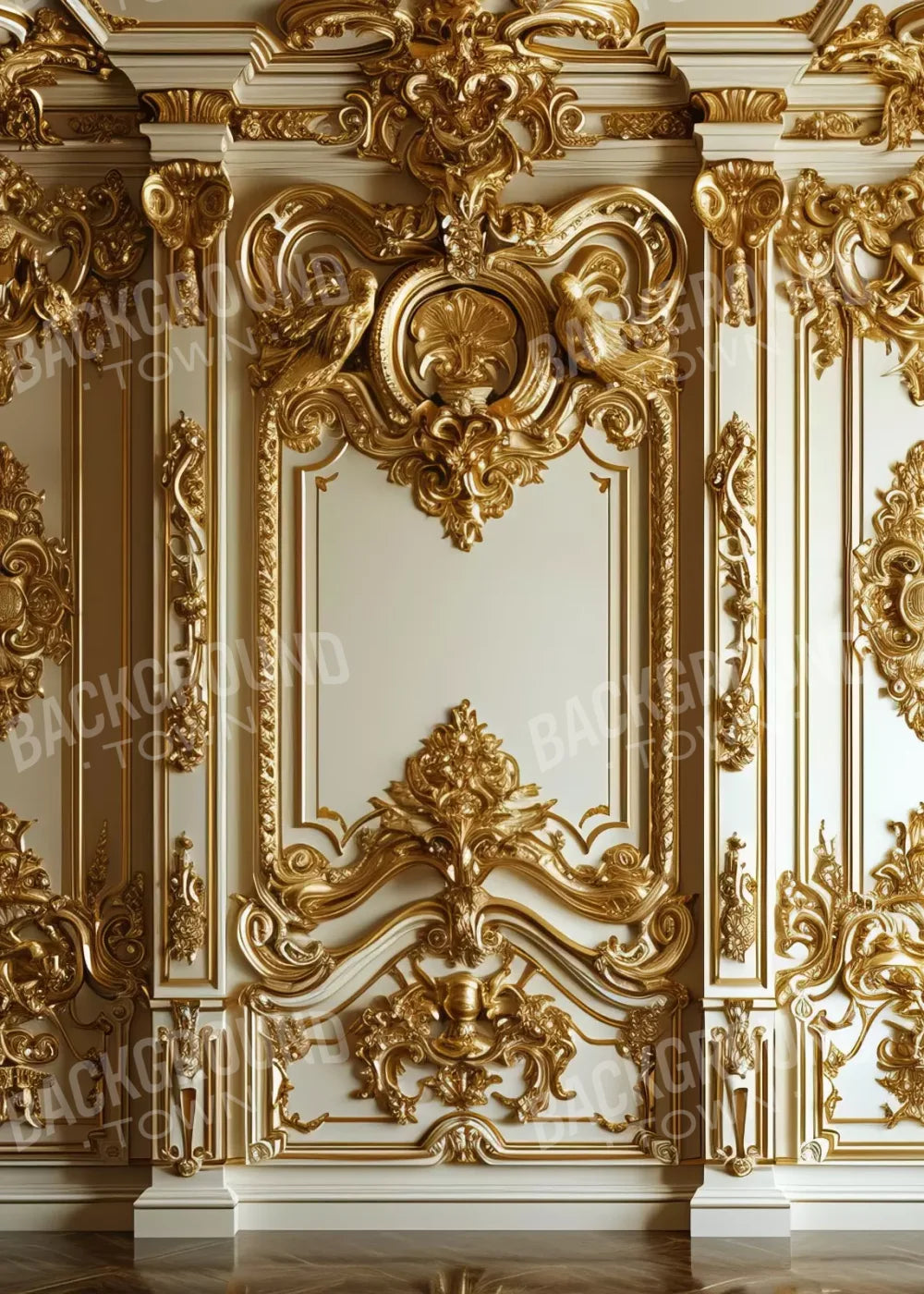 Gold Embossed Wall 5’X7’ Ultracloth (60 X 84 Inch) Backdrop