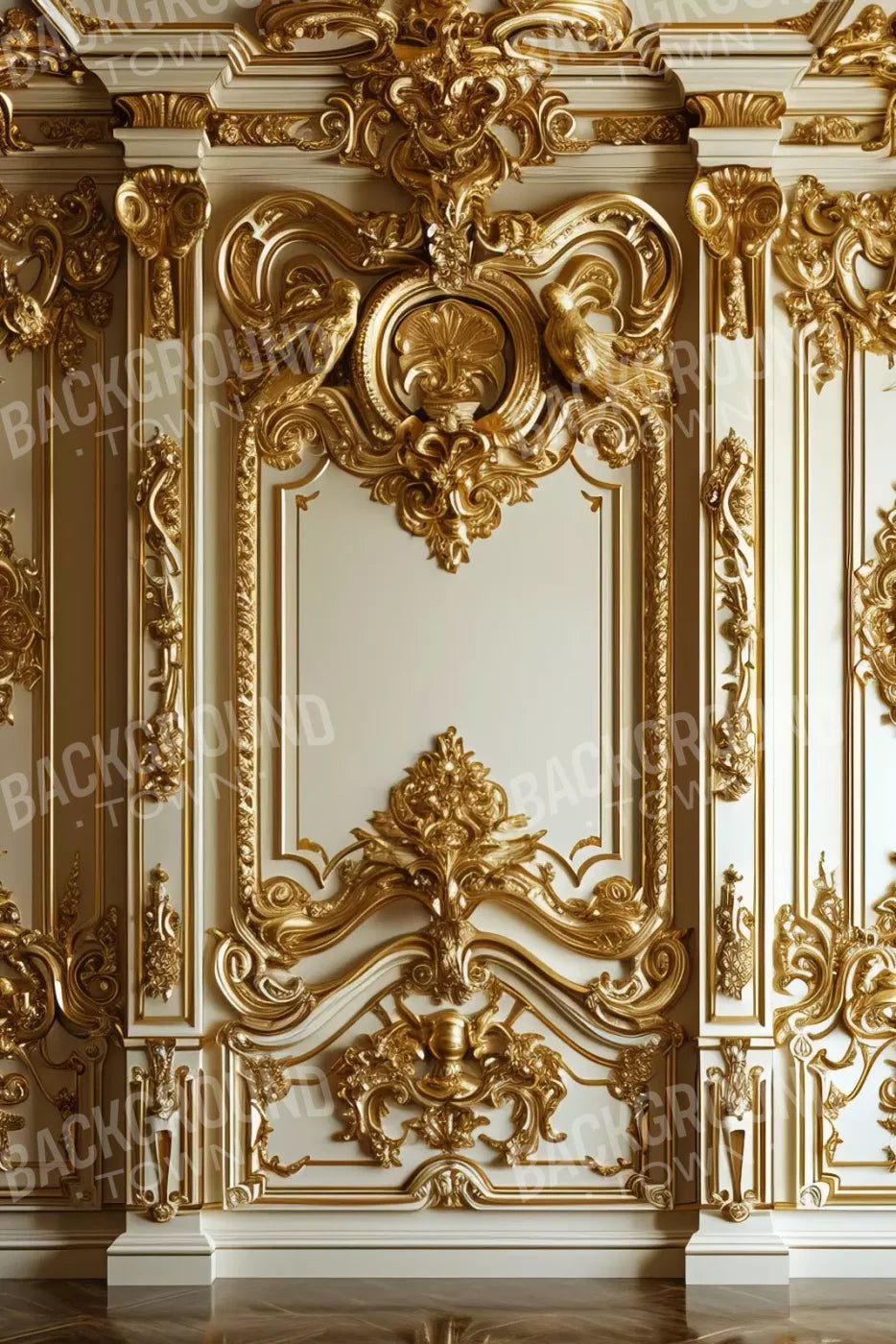 Gold Embossed Wall 8’X12’ Ultracloth (96 X 144 Inch) Backdrop