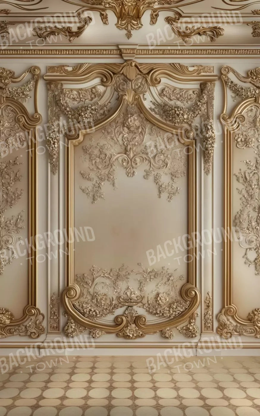 Gold Embossed Wall Ii 5’X8’ Ultracloth (60 X 96 Inch) Backdrop