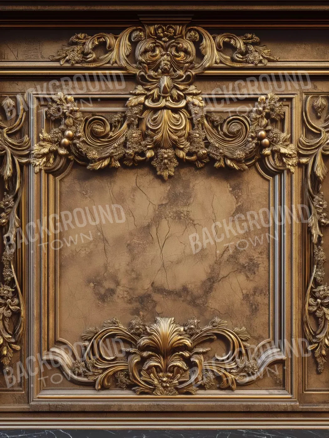 Gold Vault Wall 5’X6’8 Fleece (60 X 80 Inch) Backdrop