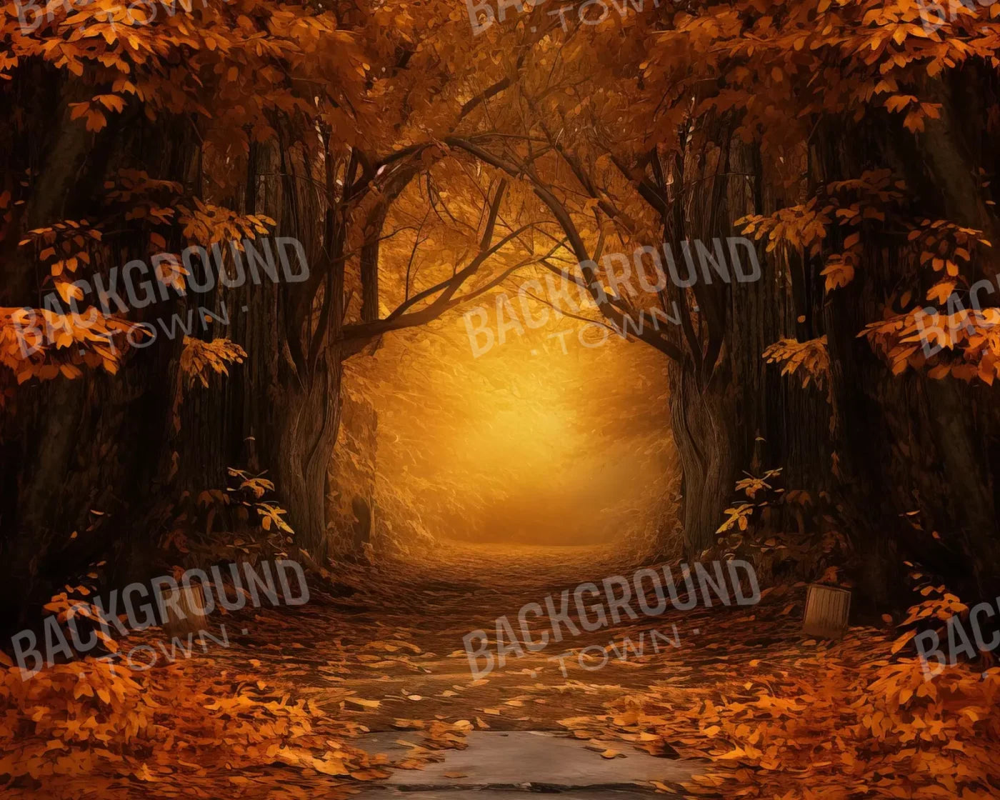 Golden Autumn Gateway 10’X8’ Fleece (120 X 96 Inch) Backdrop