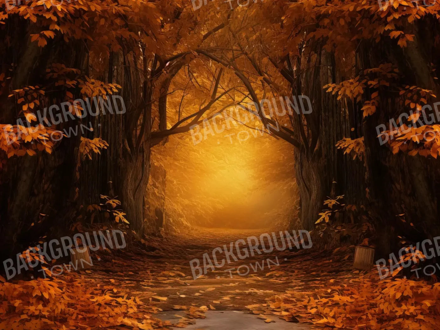 Golden Autumn Gateway 6’8X5’ Fleece (80 X 60 Inch) Backdrop