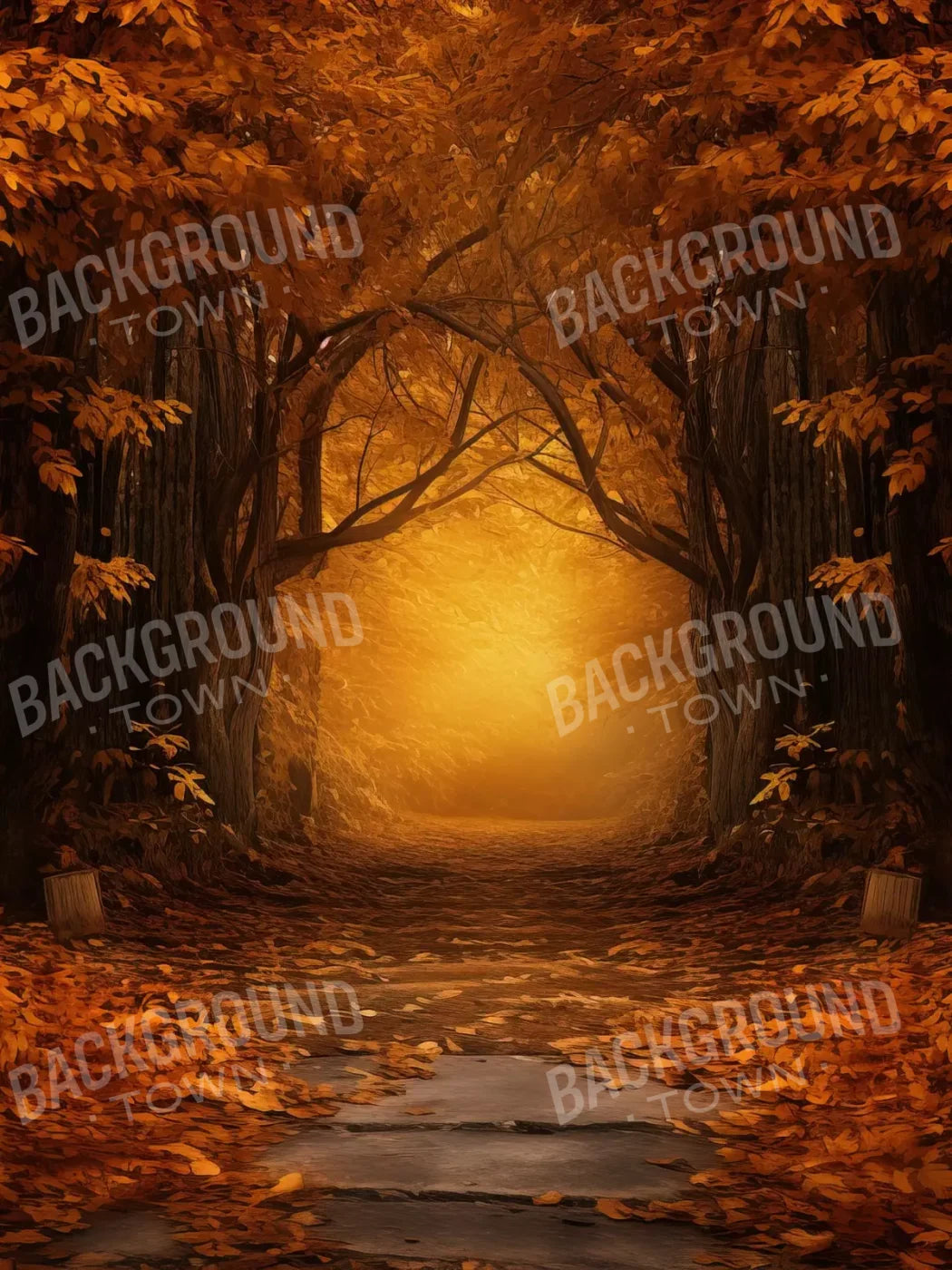 Golden Autumn Gateway 6’X8’ Fleece (72 X 96 Inch) Backdrop