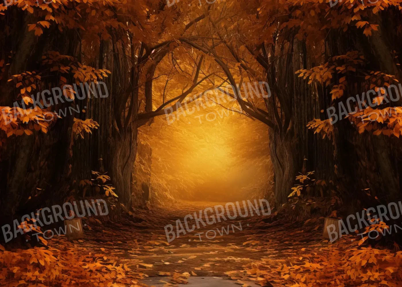 Golden Autumn Gateway 7’X5’ Ultracloth (84 X 60 Inch) Backdrop
