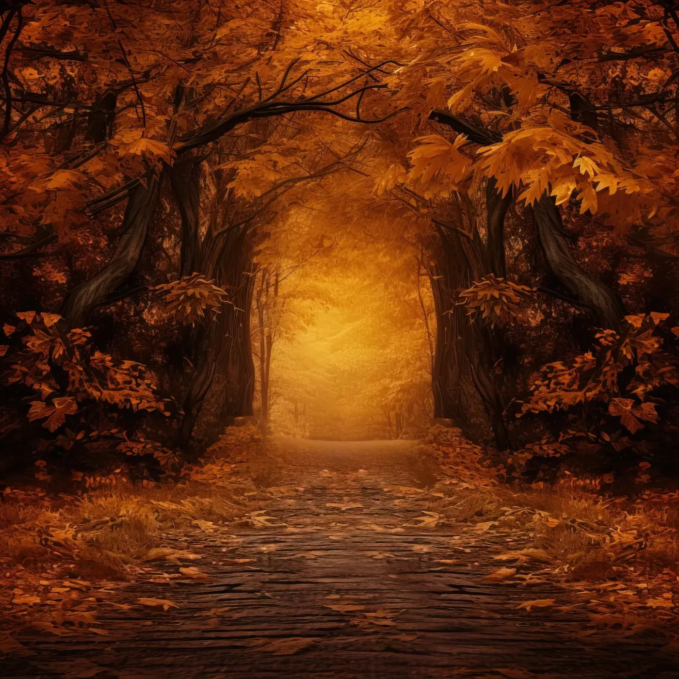Golden Autumn Gateway Ii 8’X8’ Fleece (96 X Inch) Backdrop