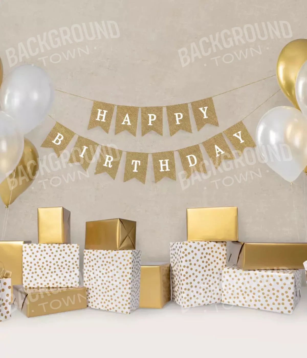 Golden Birthday 10X12 Ultracloth ( 120 X 144 Inch ) Backdrop