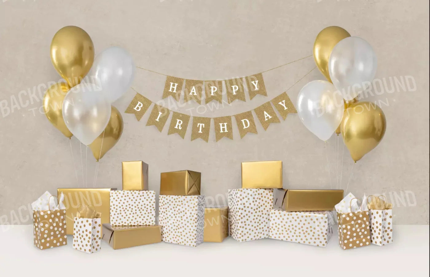 Golden Birthday 12X8 Ultracloth ( 144 X 96 Inch ) Backdrop