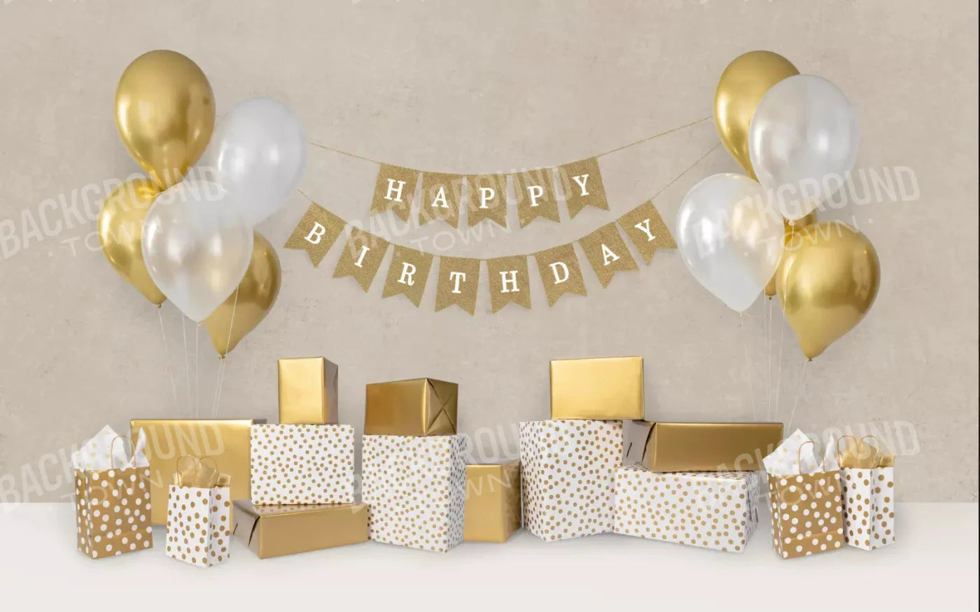 Golden Birthday 14X9 Ultracloth ( 168 X 108 Inch ) Backdrop