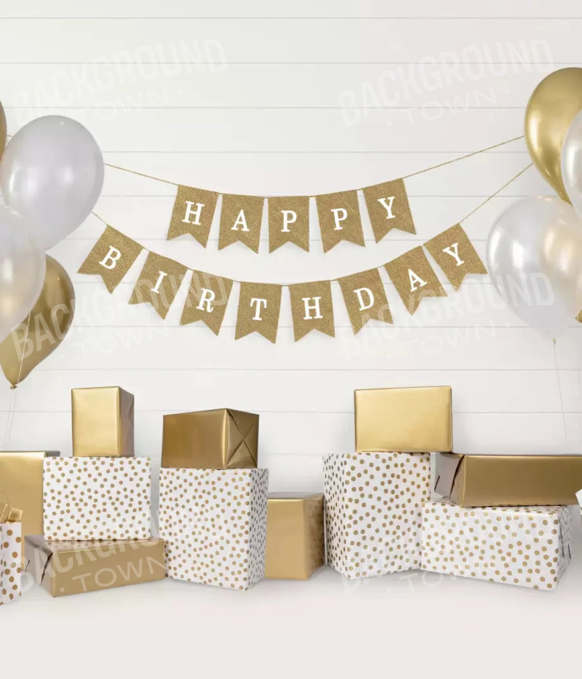 Golden Birthday 2 10X12 Ultracloth ( 120 X 144 Inch ) Backdrop