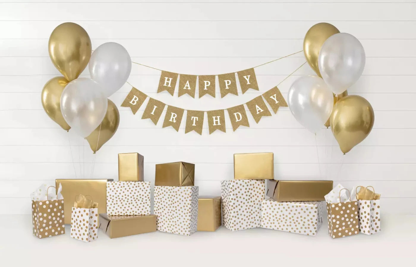 Golden Birthday 2 12X8 Ultracloth ( 144 X 96 Inch ) Backdrop
