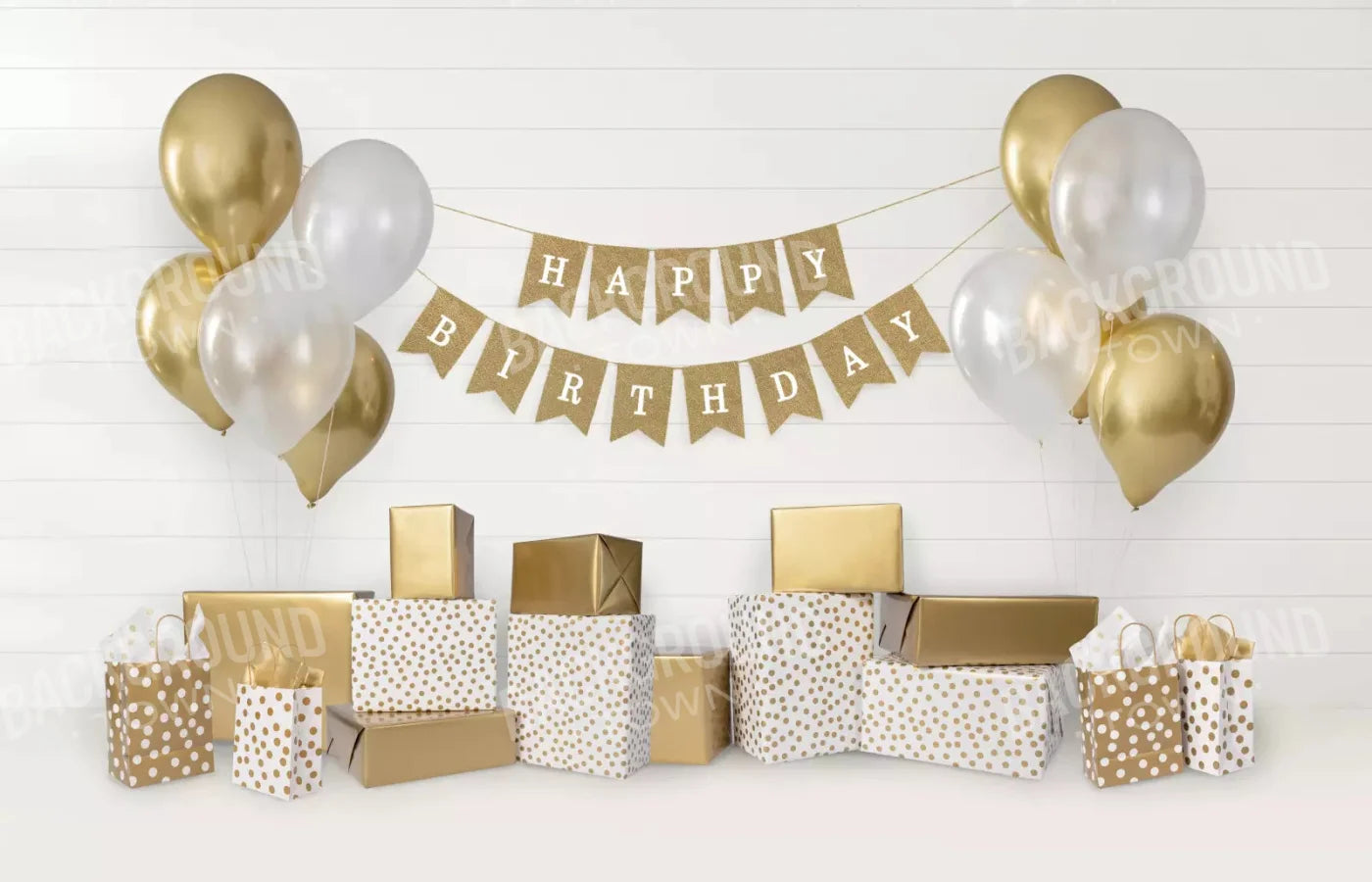 Golden Birthday 2 12X8 Ultracloth ( 144 X 96 Inch ) Backdrop
