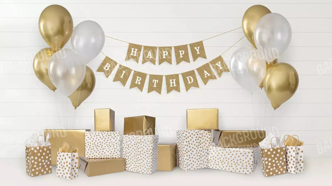 Golden Birthday 2 14X8 Ultracloth ( 168 X 96 Inch ) Backdrop
