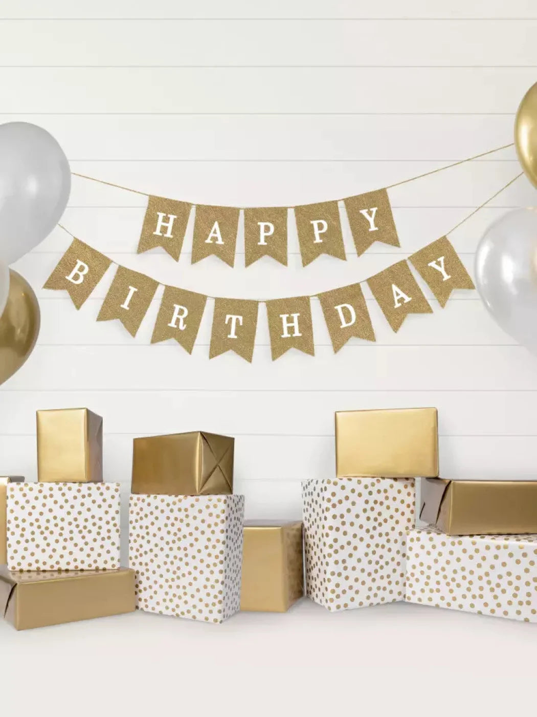 Golden Birthday 2 8X10 Fleece ( 96 X 120 Inch ) Backdrop
