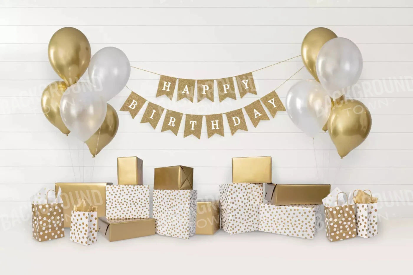 Golden Birthday 2 8X5 Ultracloth ( 96 X 60 Inch ) Backdrop