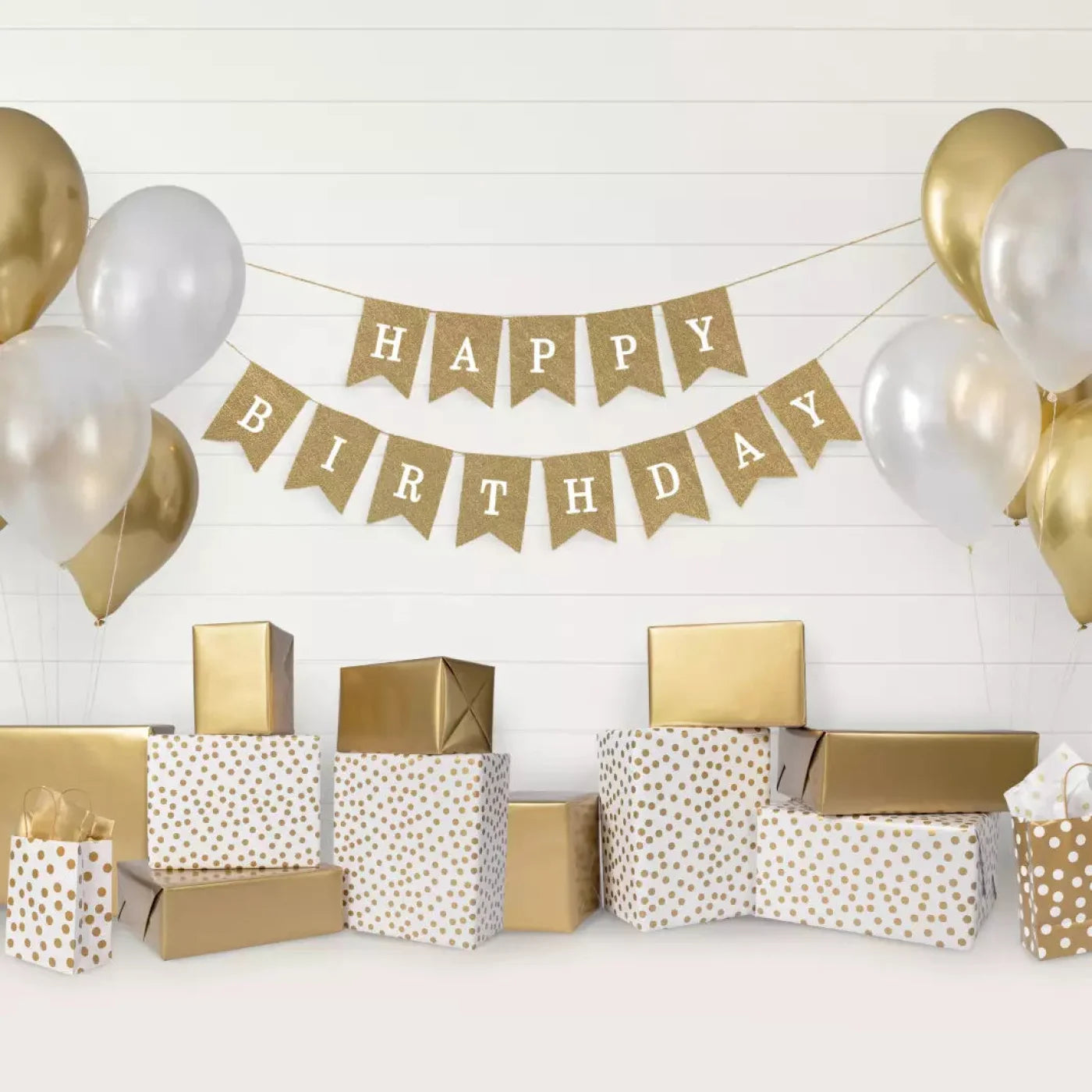 Golden Birthday 2 8X8 Fleece ( 96 X Inch ) Backdrop