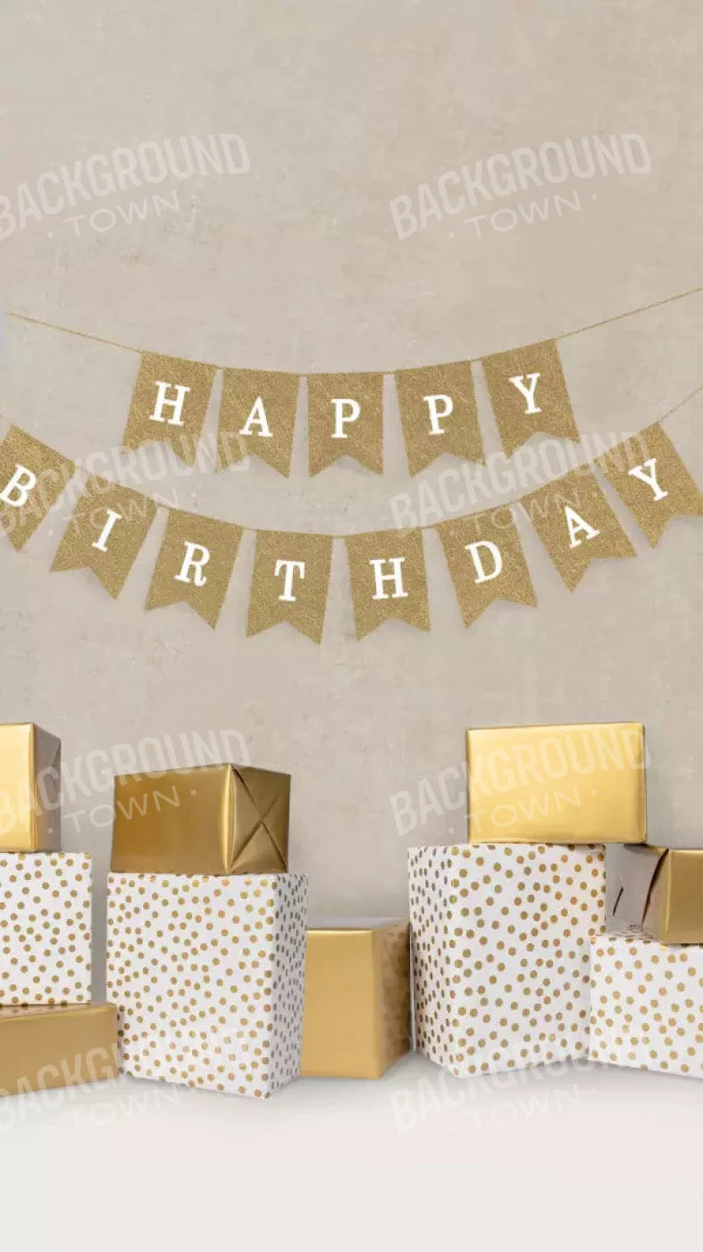 Golden Birthday 8X14 Ultracloth ( 96 X 168 Inch ) Backdrop