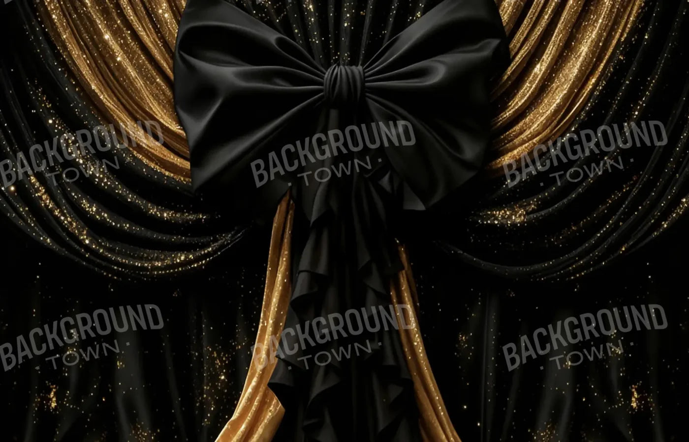Golden Dior Bow New Years 14’x9’ UltraCloth (168 x 108 inch) Backdrop