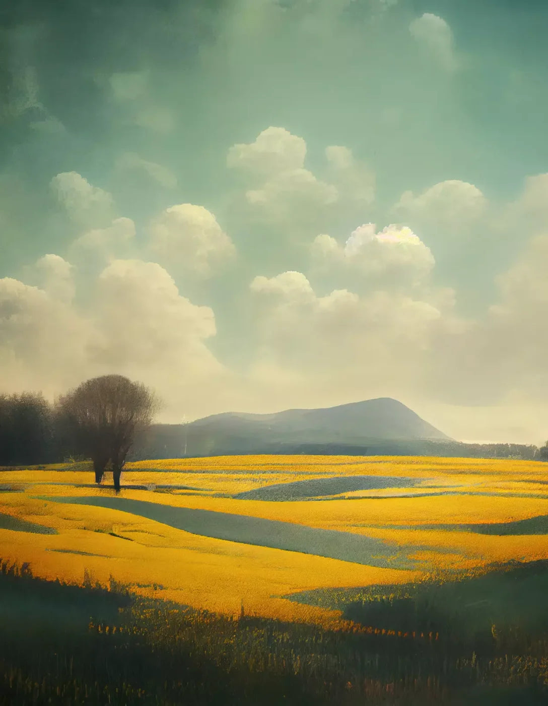 Golden Fields 6X8 Fleece ( 72 X 96 Inch ) Backdrop