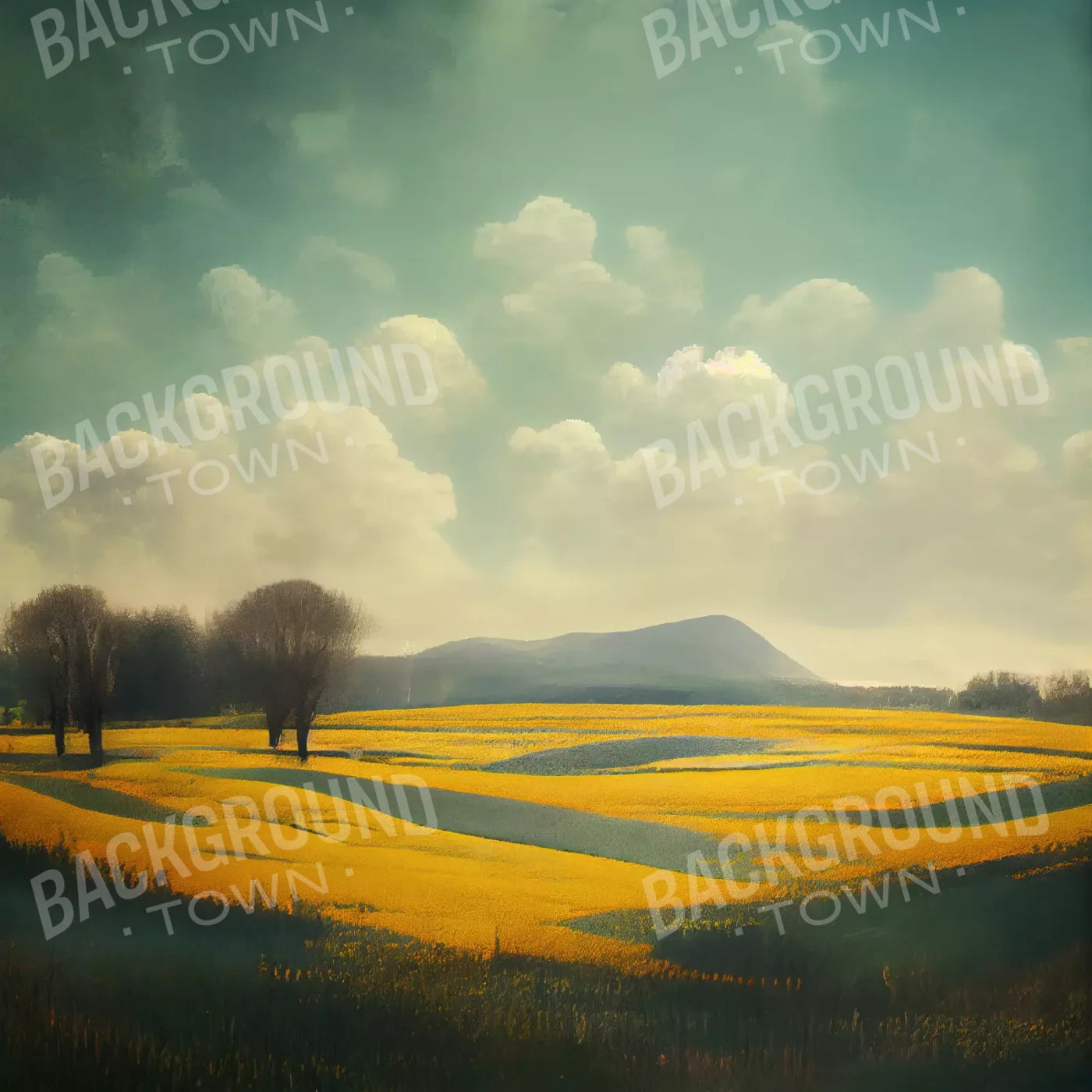 Golden Fields 8X8 Fleece ( 96 X Inch ) Backdrop